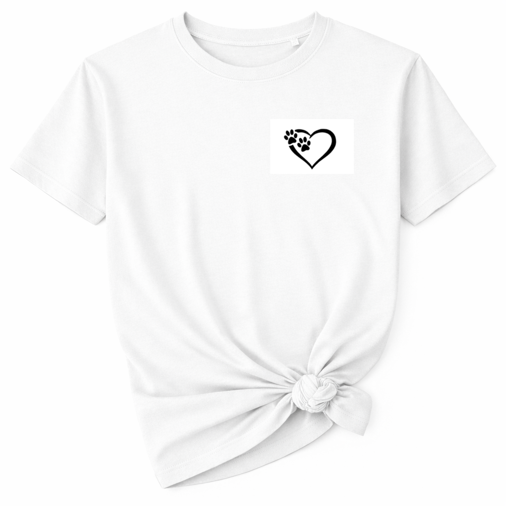 Heart and Paws T-Shirt - White - S