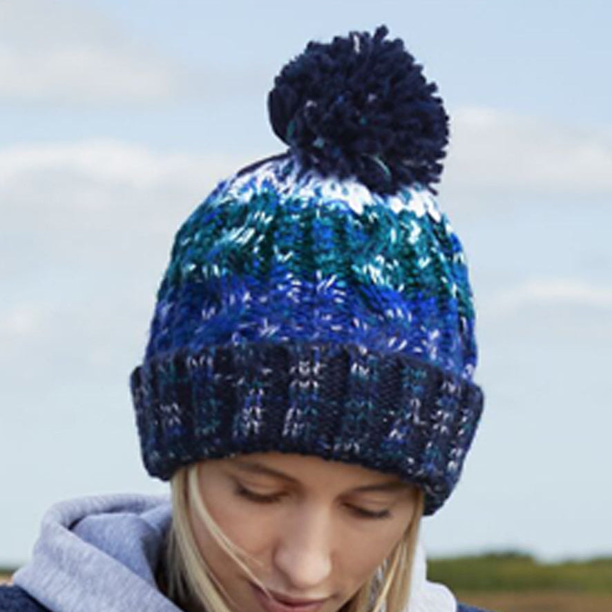 Corkscrew Pom Pom Beanie