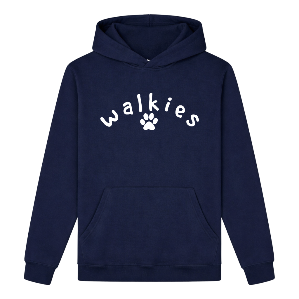 Walkies Slogan Hoodie - Navy Size S - UK 10-12 (36")