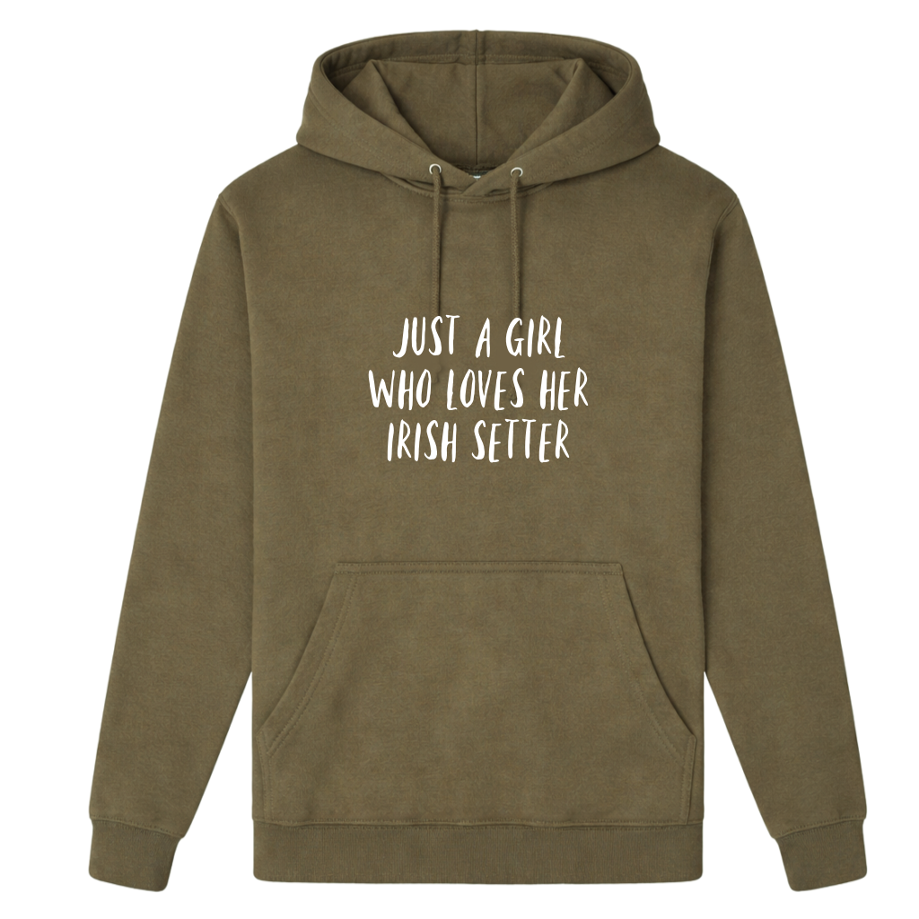 Irish Setter Hoodie - Olive Size M - UK 14 (40")