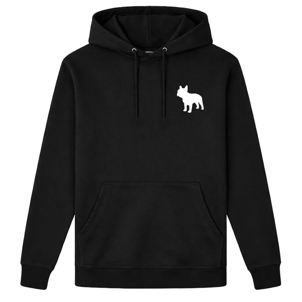 French Bulldog Hoodie - Black Size S - UK10-12 (36")