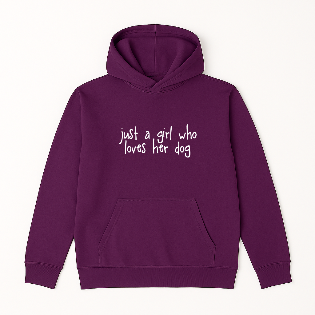 Just a Girl Who Loves Her Dog Hoodie - Kids Hoodie