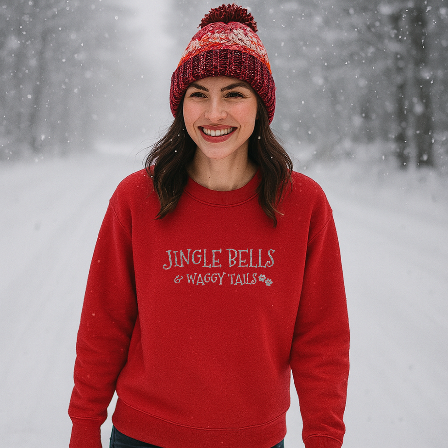Jingle Bells and Waggy Tails Christmas Sweatshirt