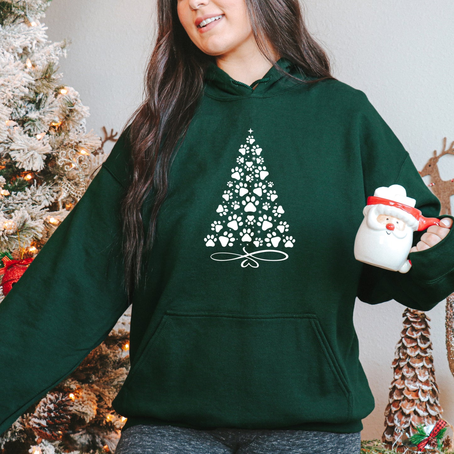 'Paw' Christmas Tree Hoodie