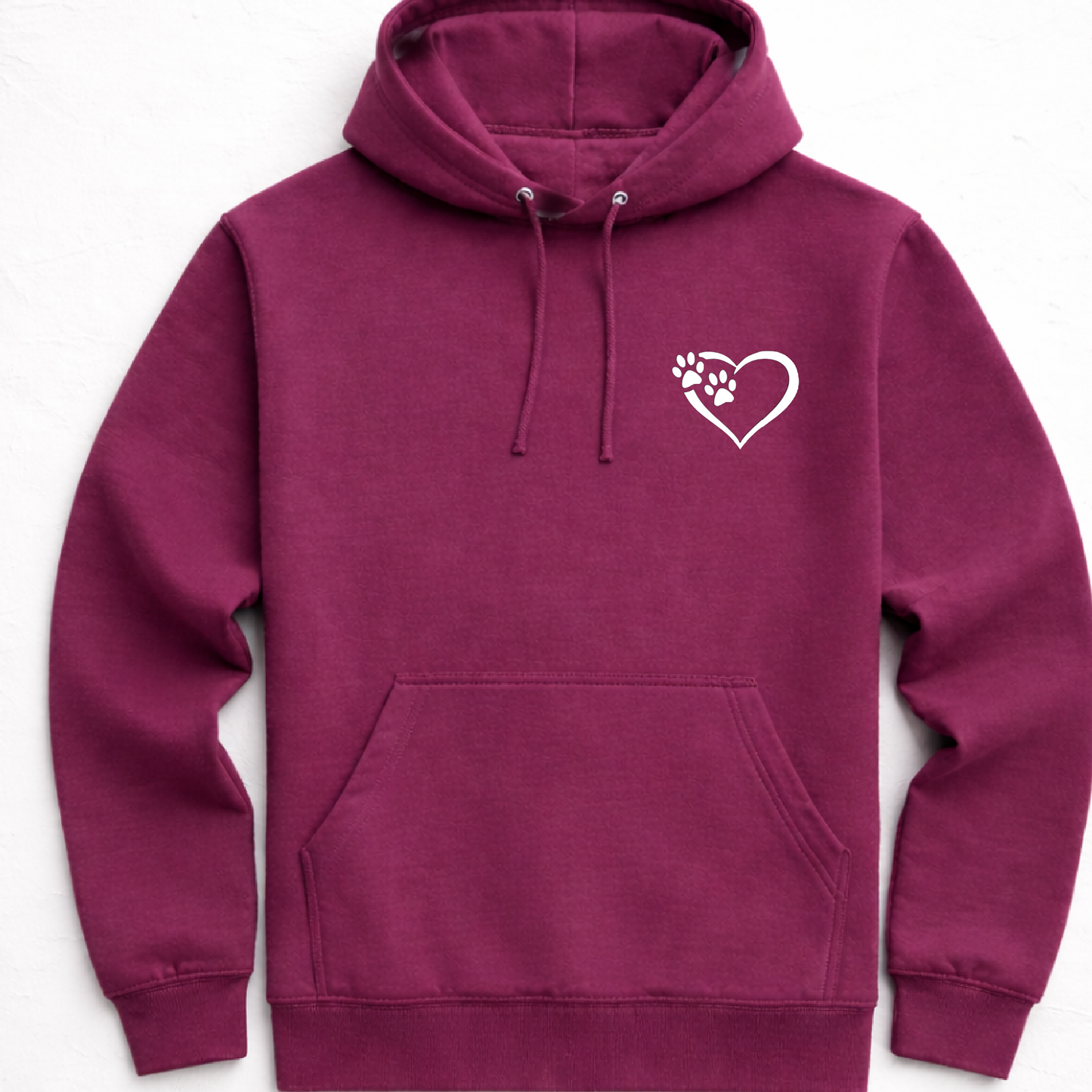 Heart and Paws Hoodie - Plum Size 5XL- UK 62"