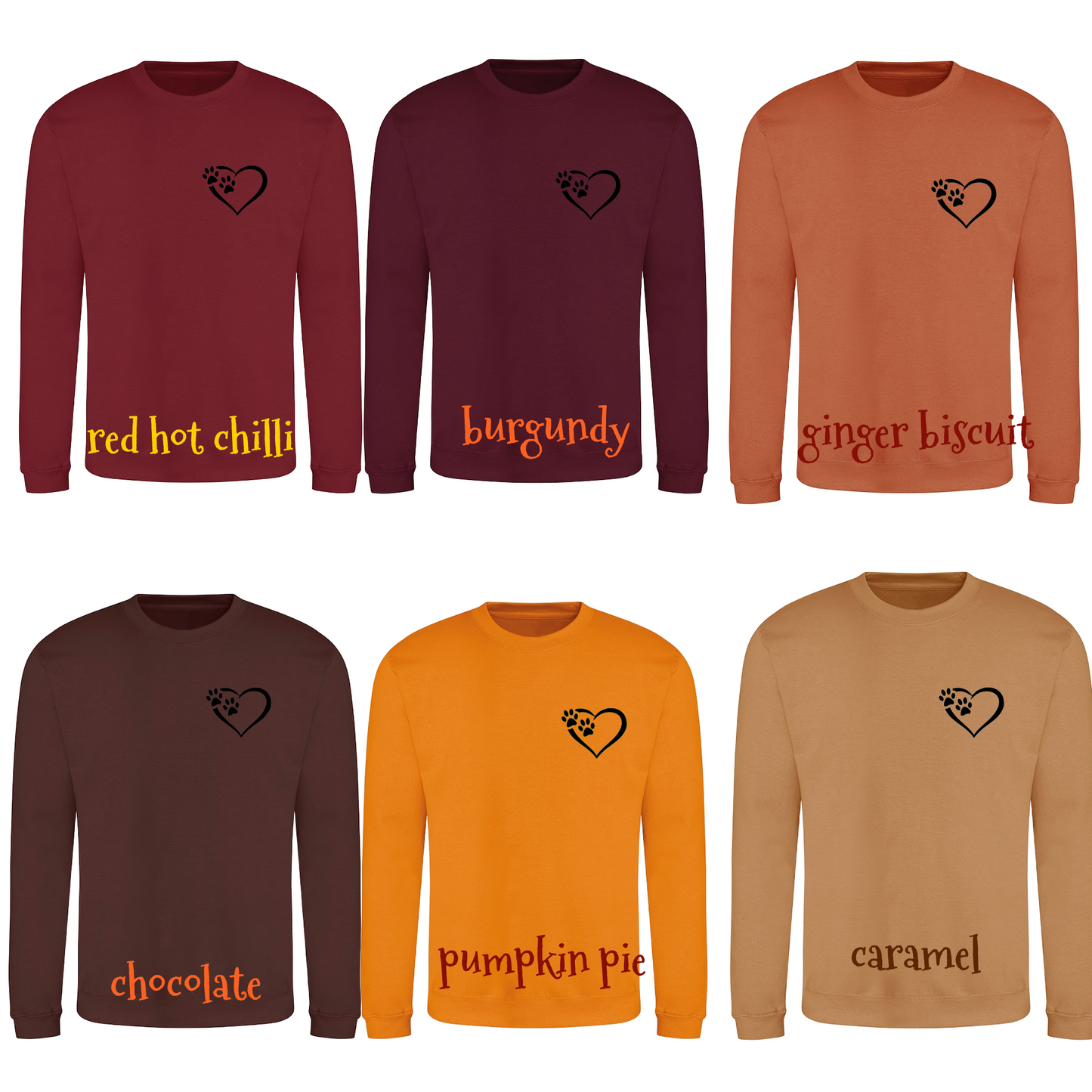 Autumn Heart and Paws Sweatshirt