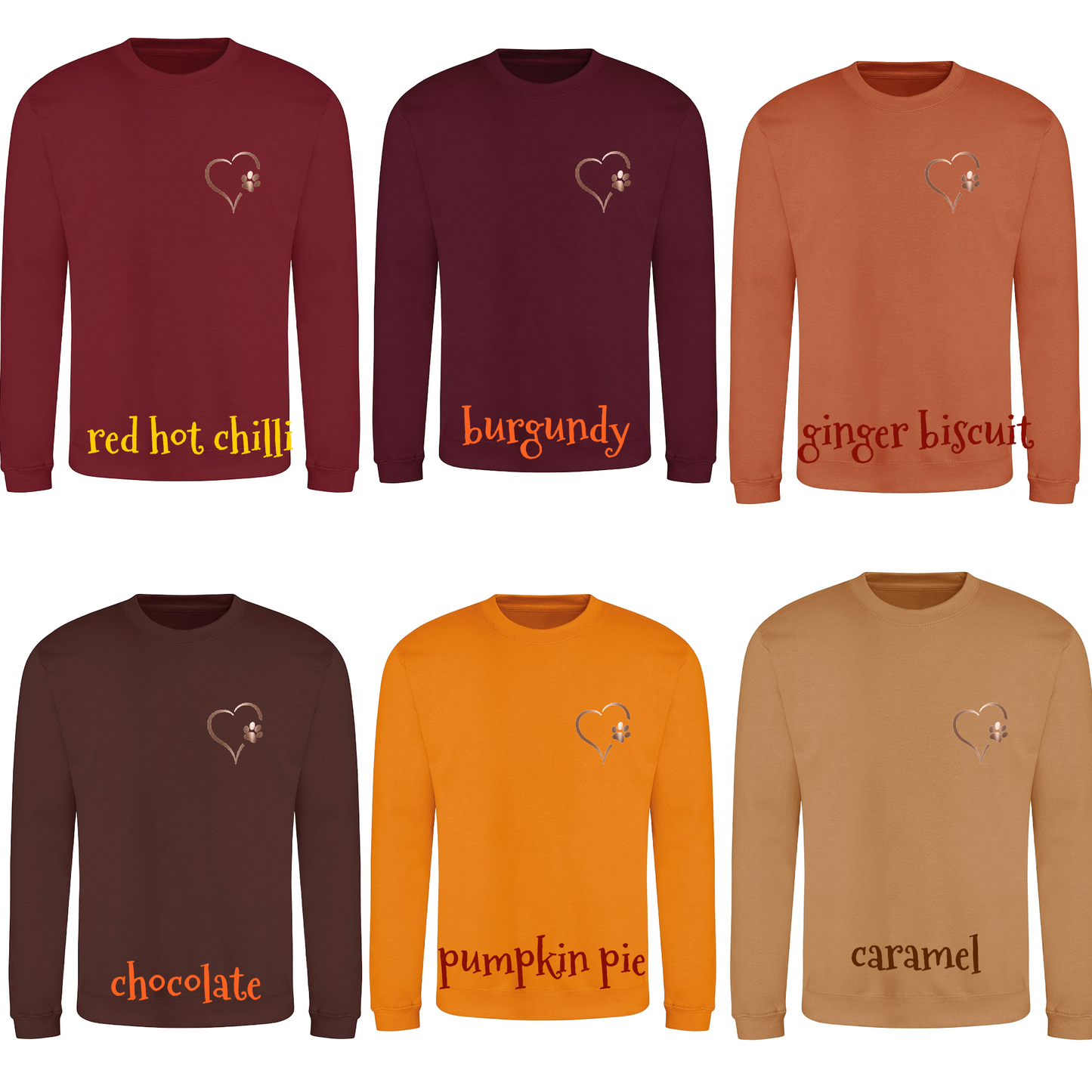 Autumn- Rose Gold Heart Sweatshirt