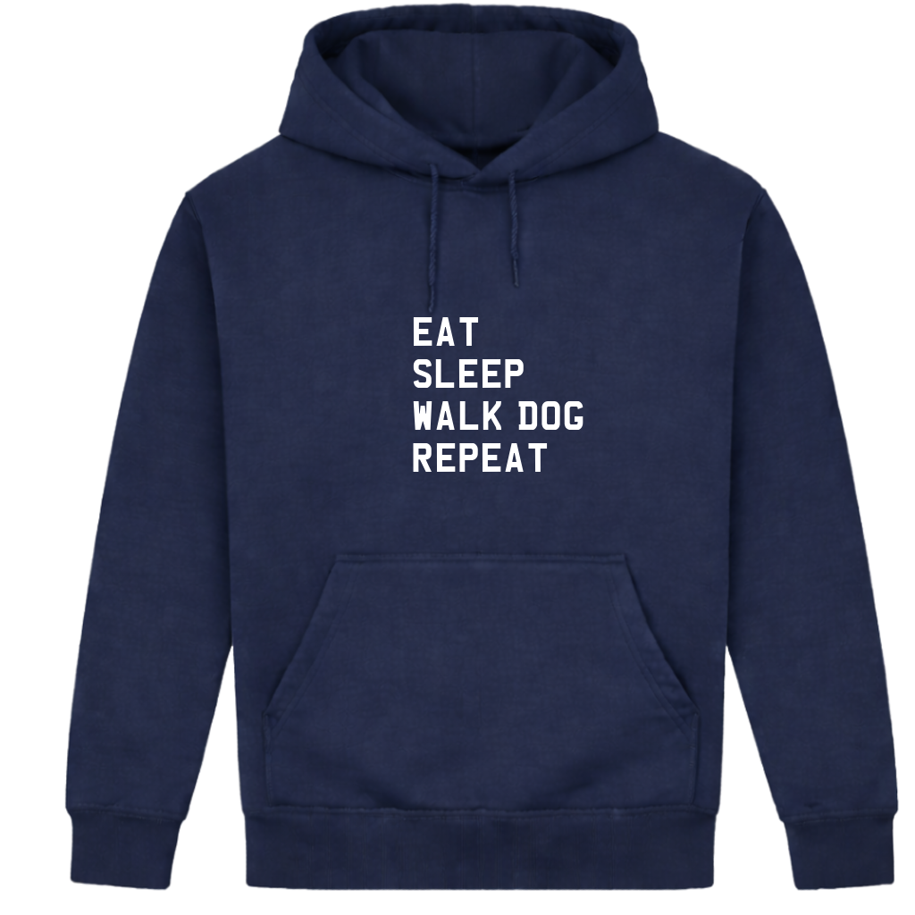 Eat Sleep Hoodie - Navy Size M - UK 12-14