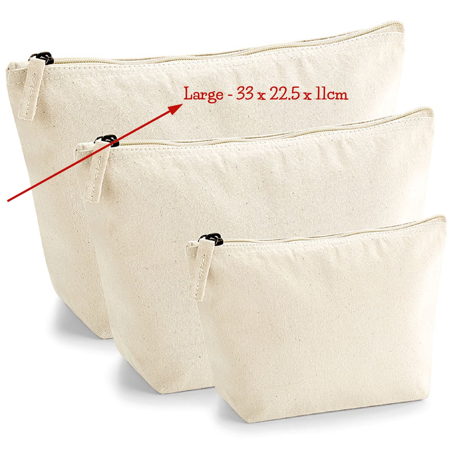 Large Natural Canvas Accessory Bag