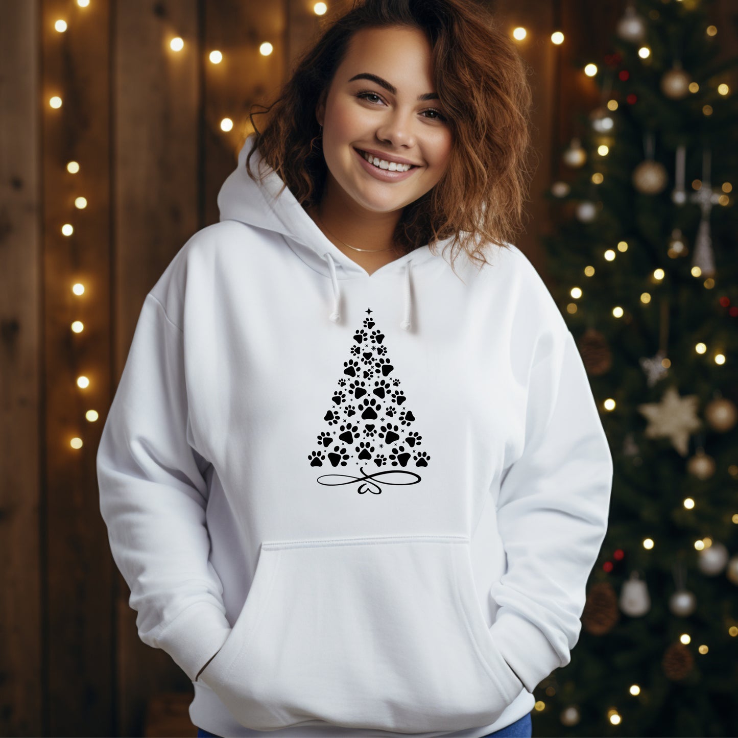 'Paw' Christmas Tree Hoodie
