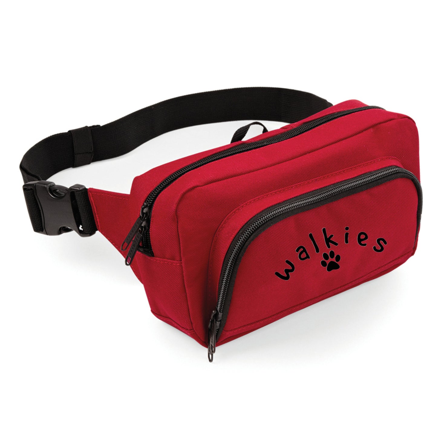 Walkies Red Crossbody Bum Bag for Dog Walking