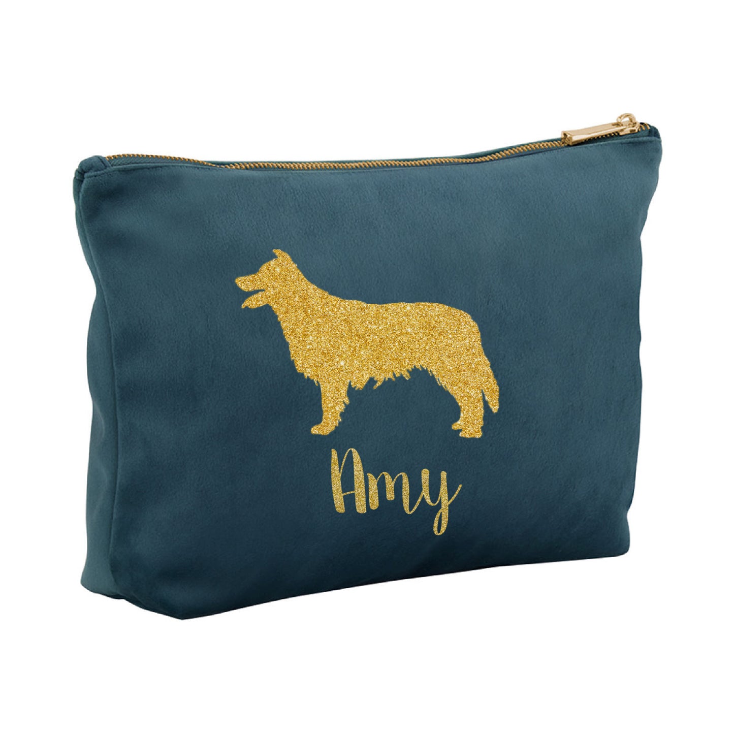 Velvet Dog Make-Up Bag – Personalised or Plain, Any Dog Breed