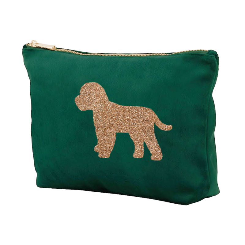 Velvet Dog Make-Up Bag – Personalised or Plain, Any Dog Breed