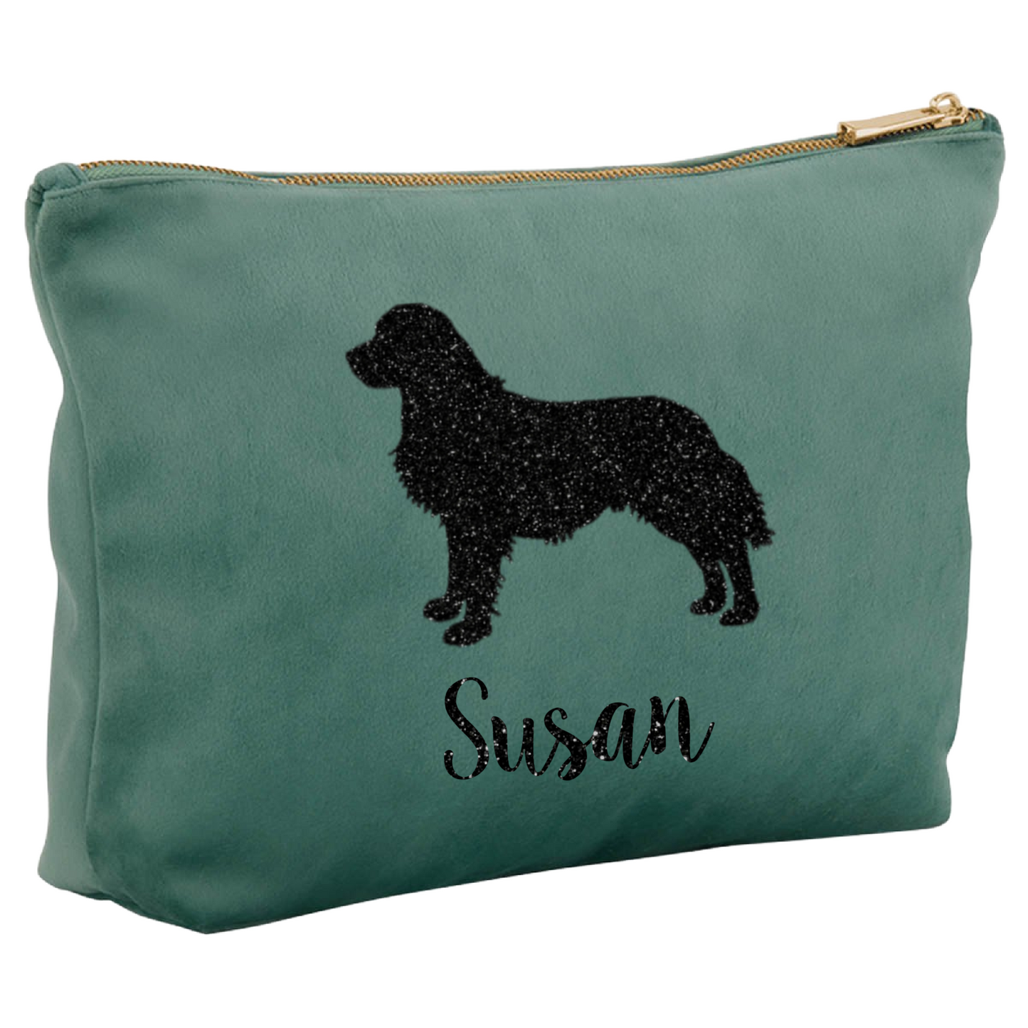 Velvet Dog Make-Up Bag – Personalised or Plain, Any Dog Breed