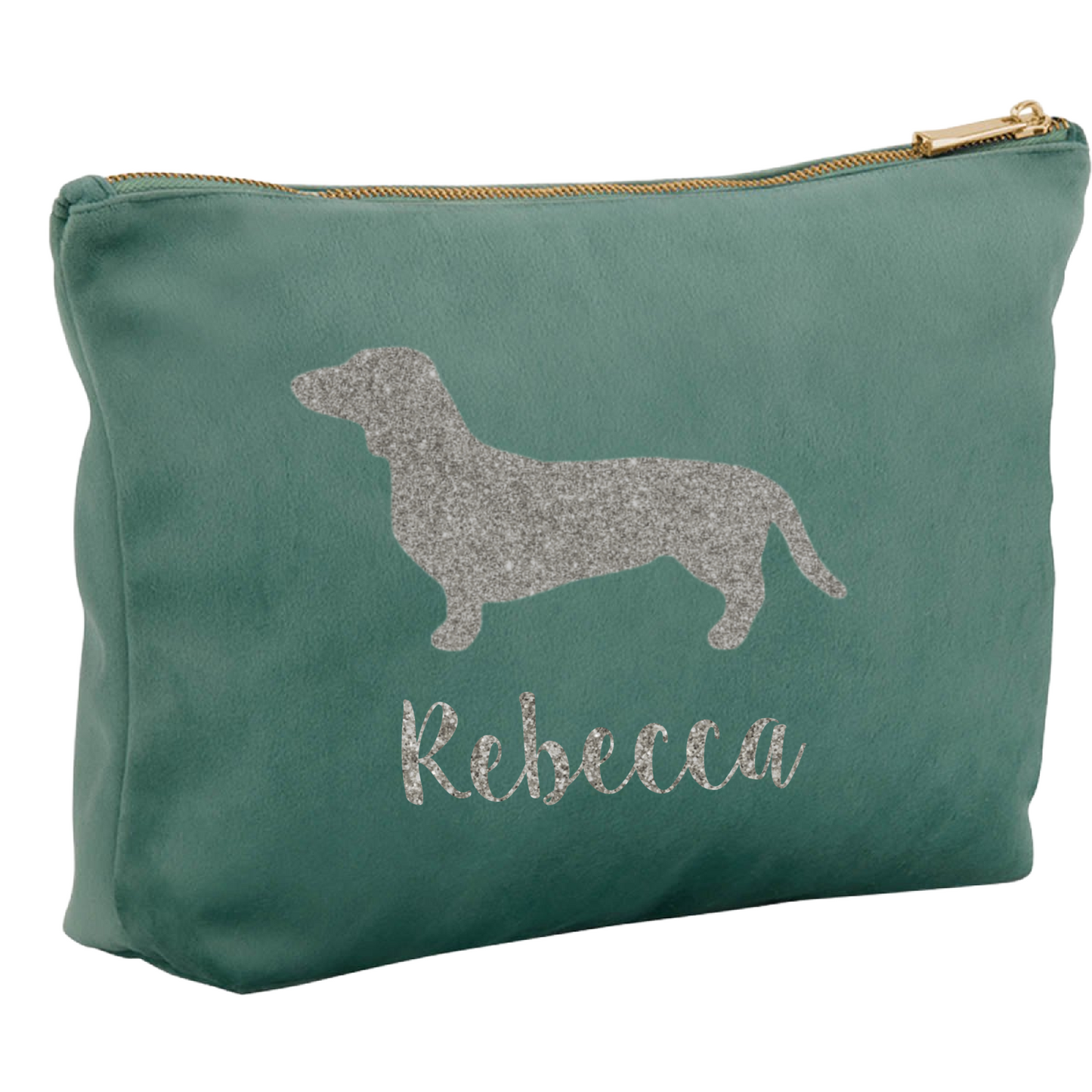 Velvet Dog Make-Up Bag – Personalised or Plain, Any Dog Breed