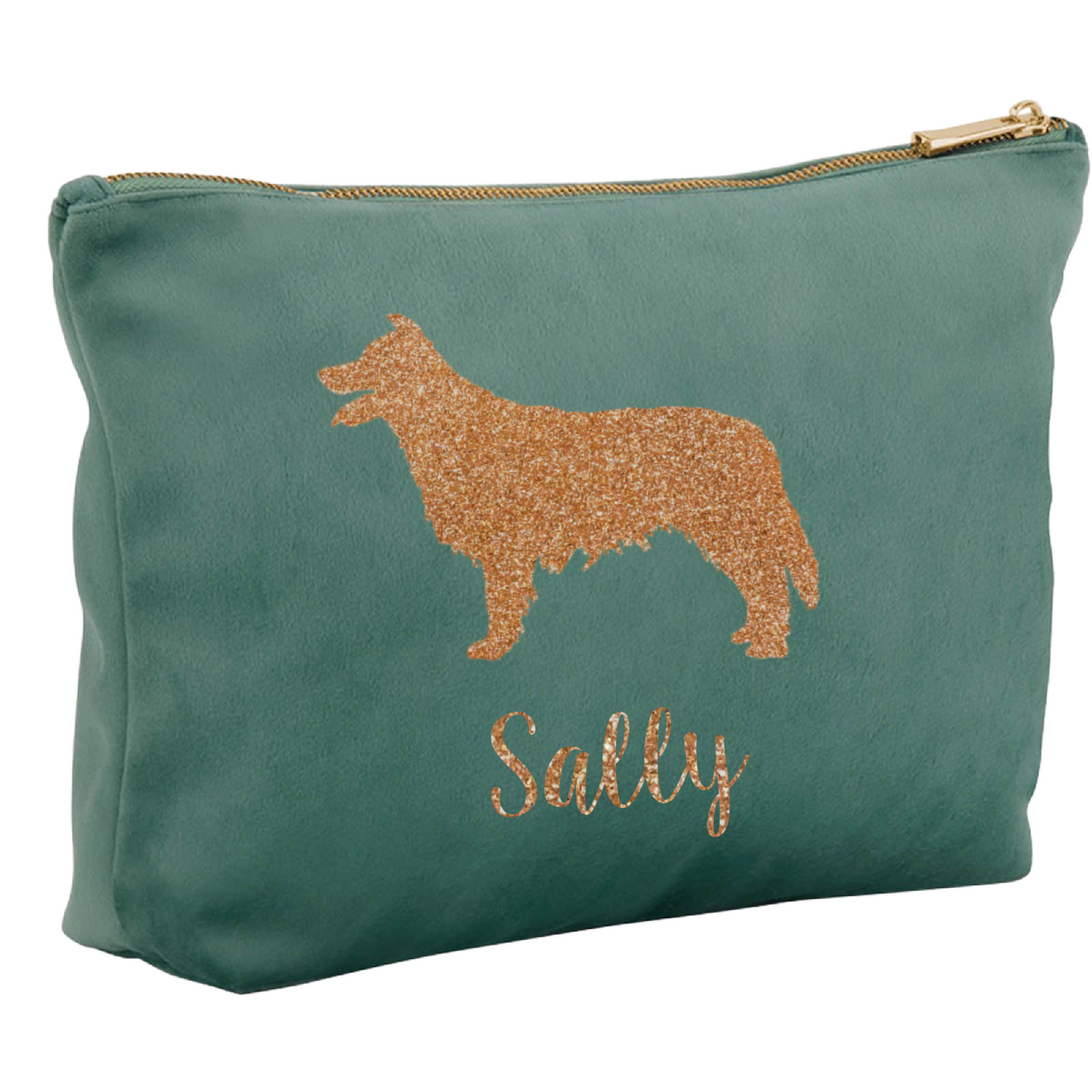 Velvet Dog Make-Up Bag – Personalised or Plain, Any Dog Breed