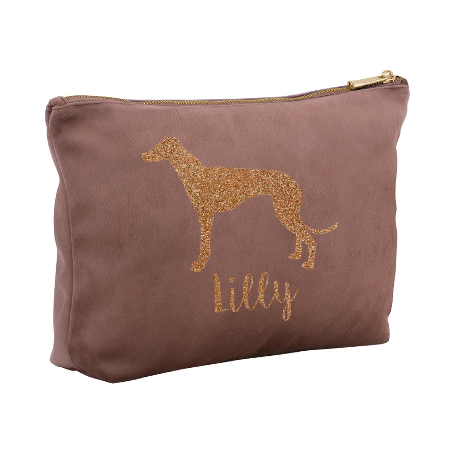 Velvet Dog Make-Up Bag – Personalised or Plain, Any Dog Breed