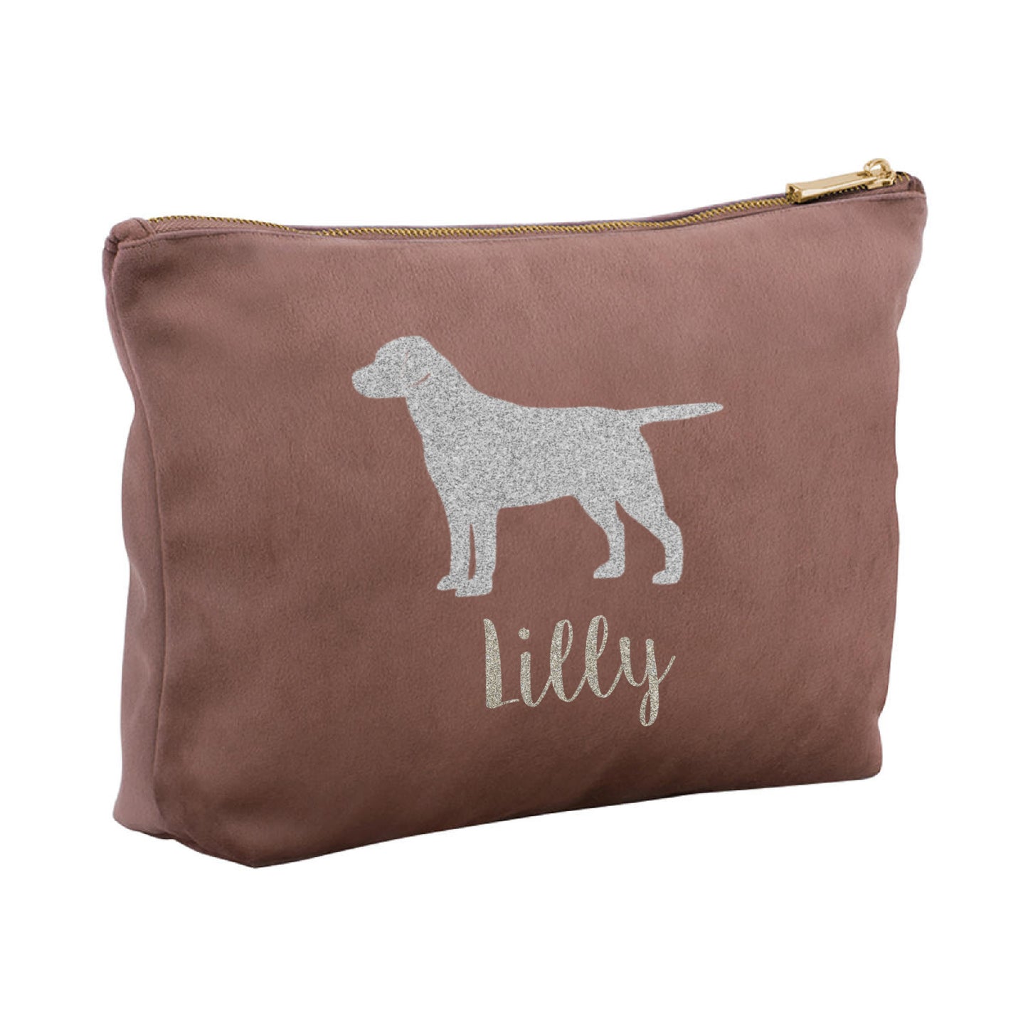 Velvet Dog Make-Up Bag – Personalised or Plain, Any Dog Breed
