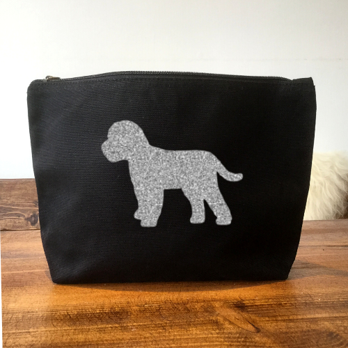 Cockapoo (Silver) Black Cosmetic/Storage Pouch