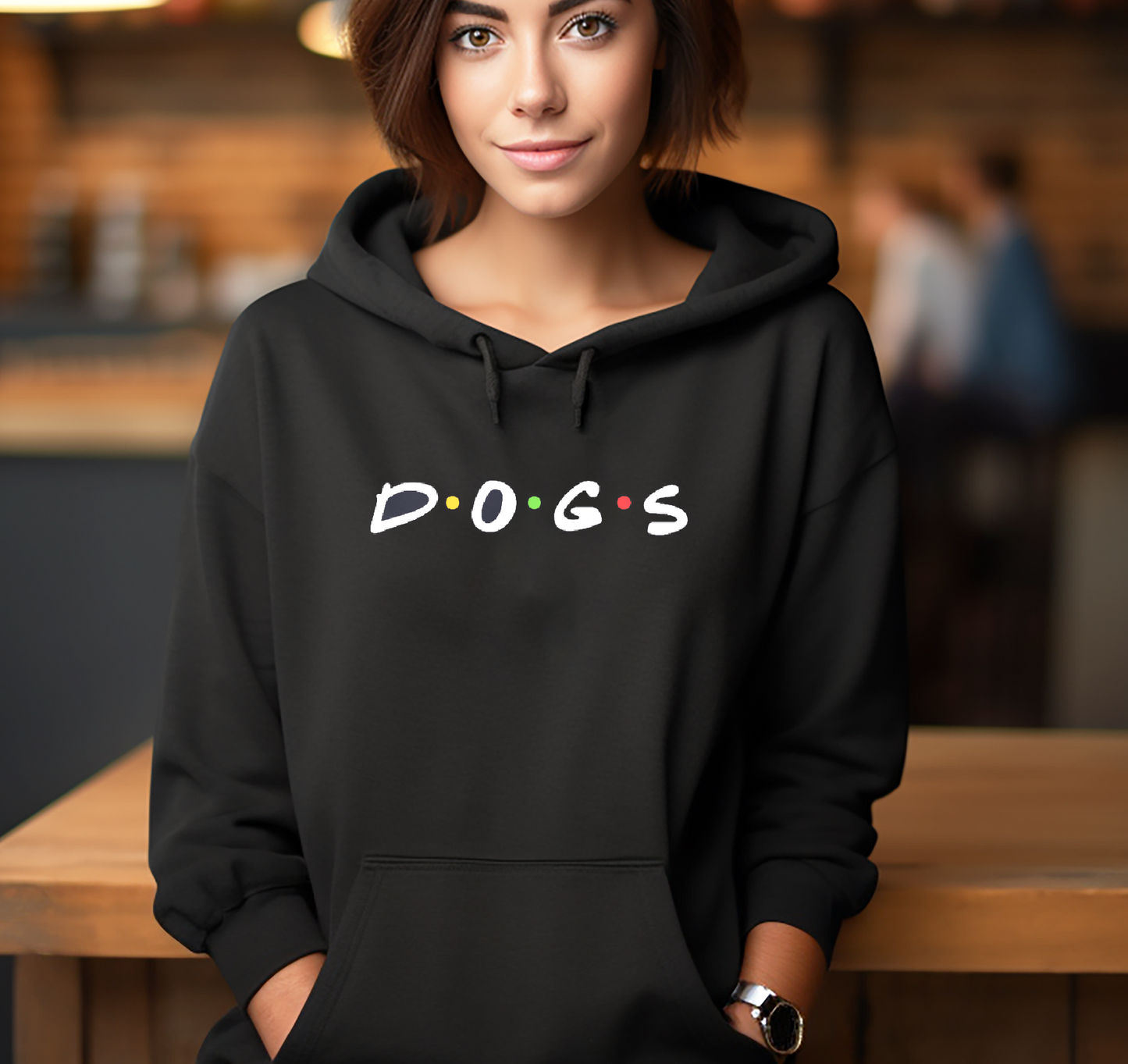 'Dogs' Slogan Hoodie