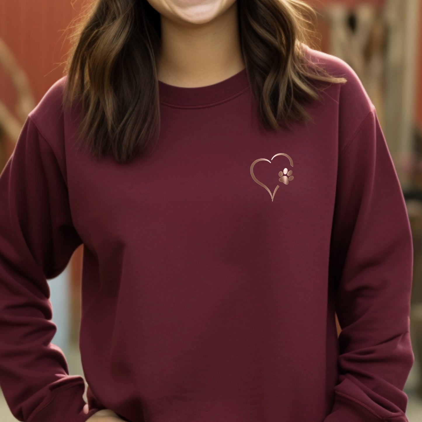 Autumn- Rose Gold Heart Sweatshirt