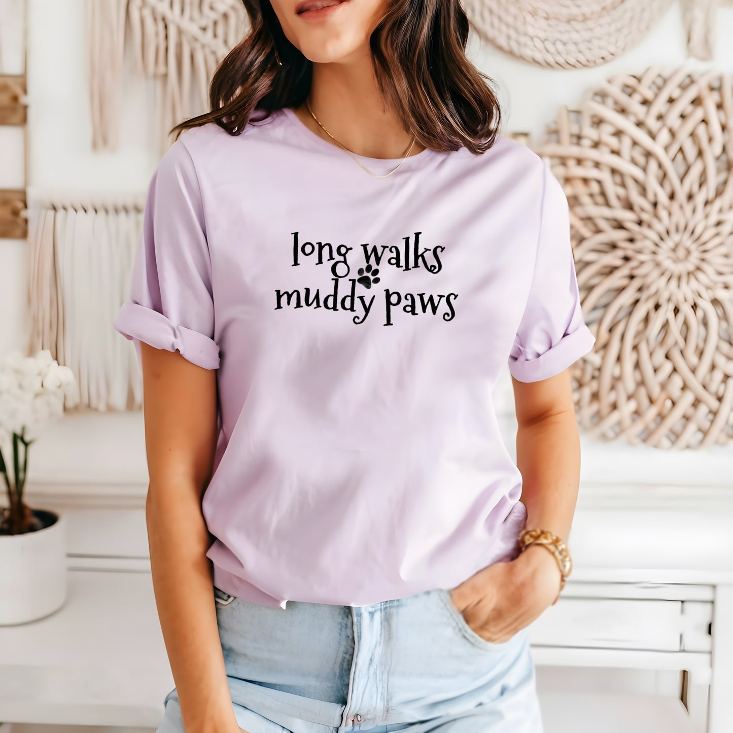 Long Walks Muddy Paws T Shirt
