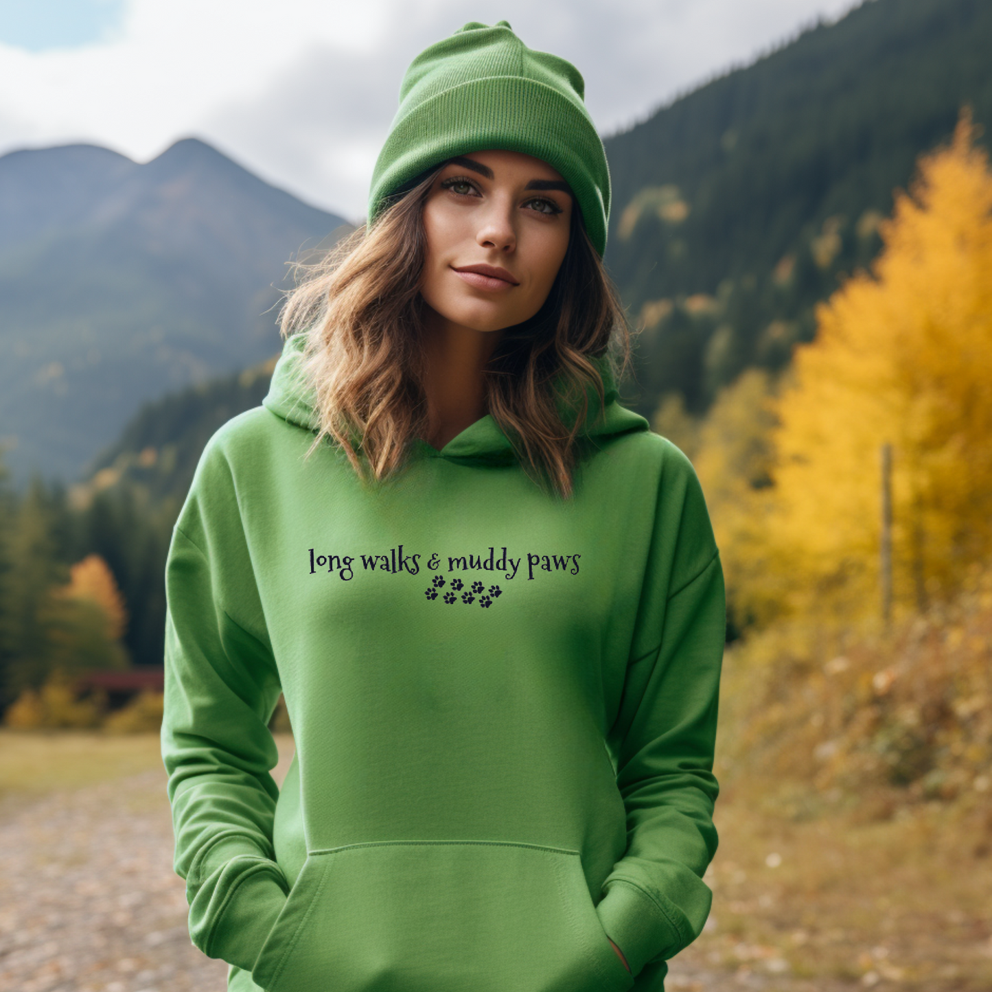 Long Walks and Muddy Paws Hoodie