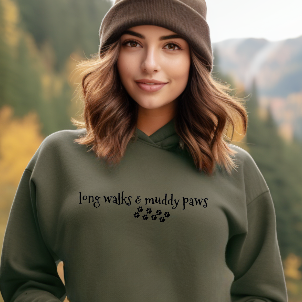 Long Walks and Muddy Paws Hoodie