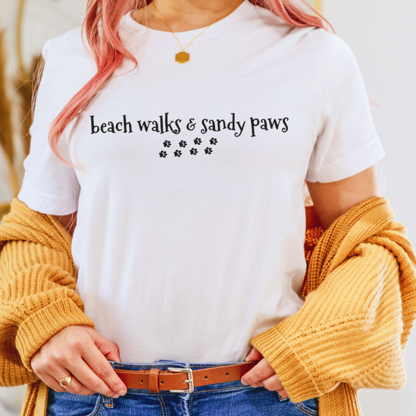 NEW! Beach Walks and Sandy Paws T-Shirt