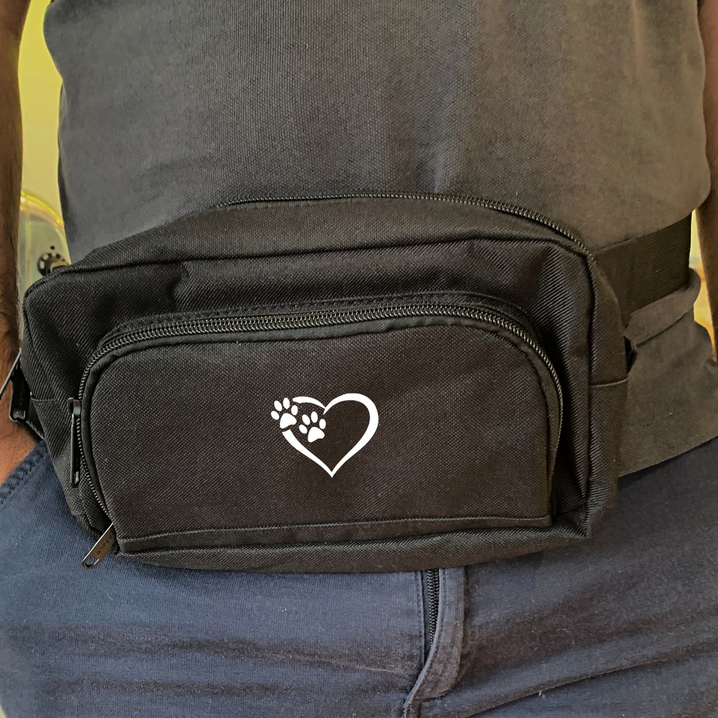 Heart & Paws Dog Walking Bum Bag - Large Waist Bag