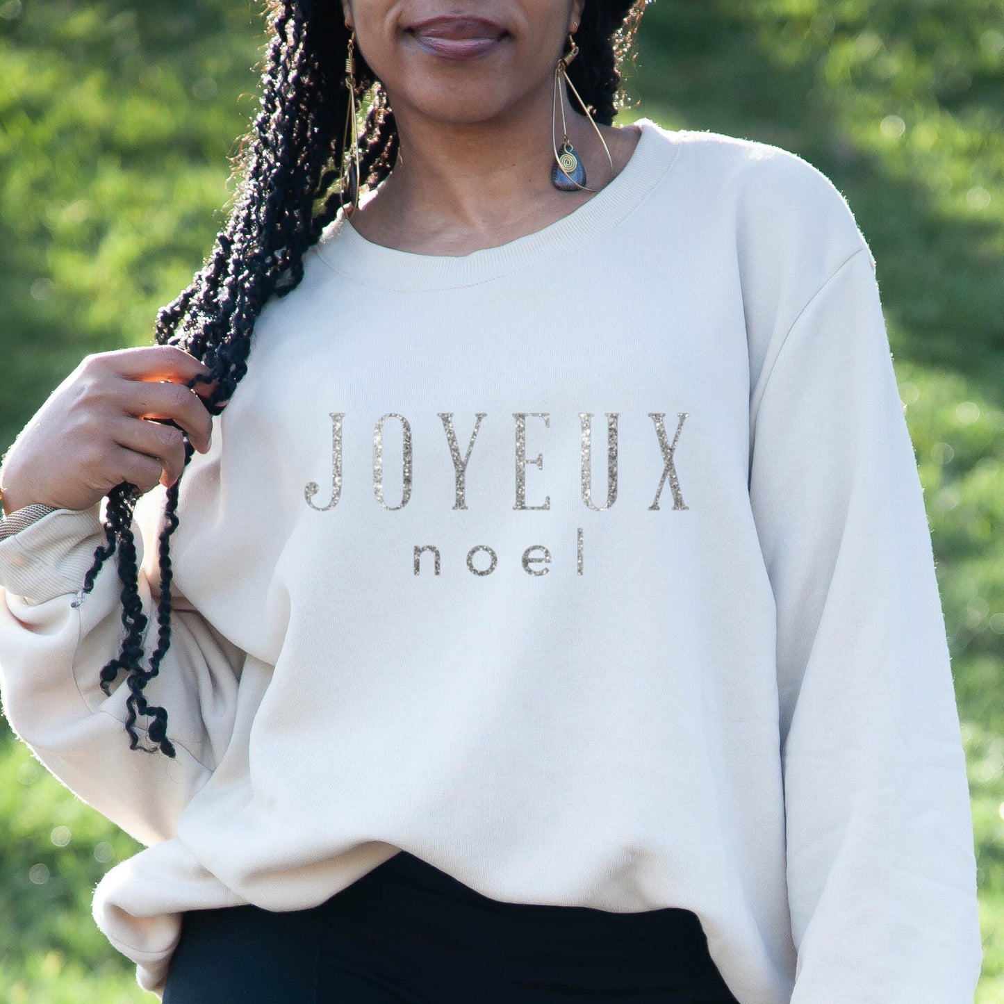 Christmas Jumper, Joyeux Noel Sweatshirt, Oversized Sweatshirt,