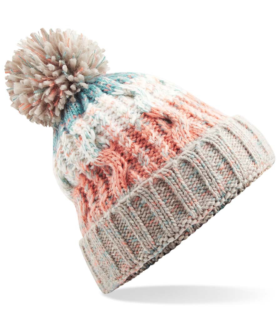 Corkscrew Pom Pom Beanie