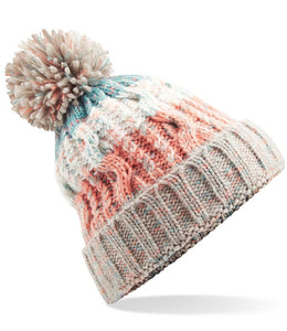 Corkscrew Pom Pom Beanie