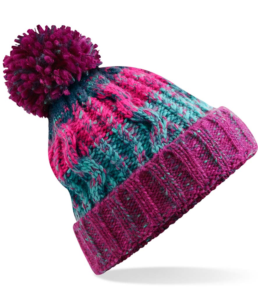 Corkscrew Pom Pom Beanie