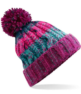 Corkscrew Pom Pom Beanie