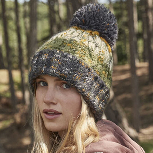 Corkscrew Pom Pom Beanie