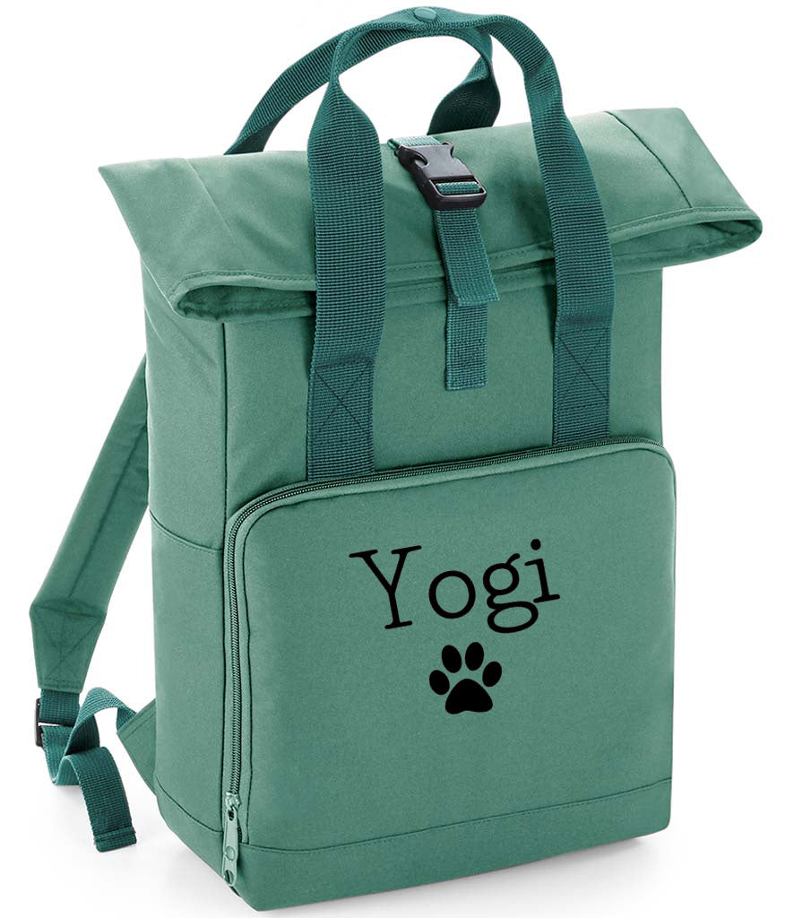 Personalised Roll Top Backpack, Dog Rucksack