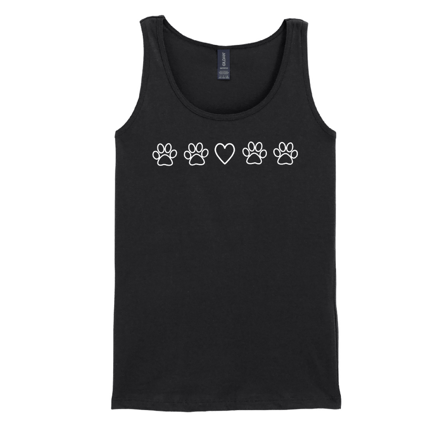 Vest Top -100% Cotton - Black Size 6/8