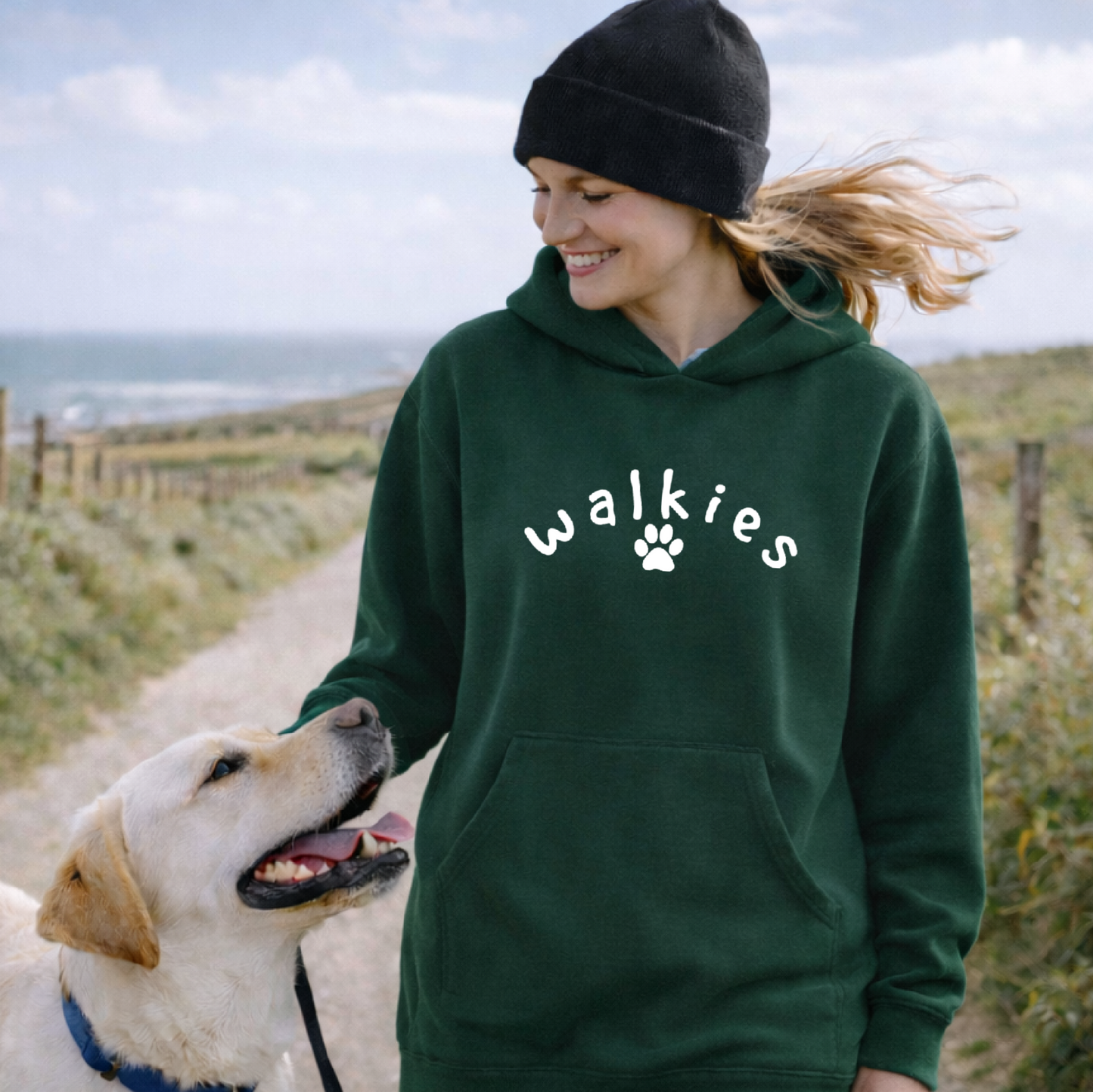 'Walkies' Slogan Hoodie