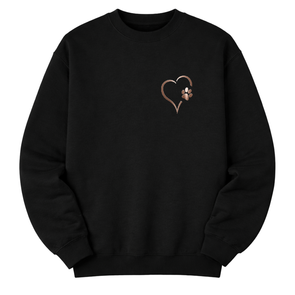 Rose Gold Heart and Paw Sweatshirt