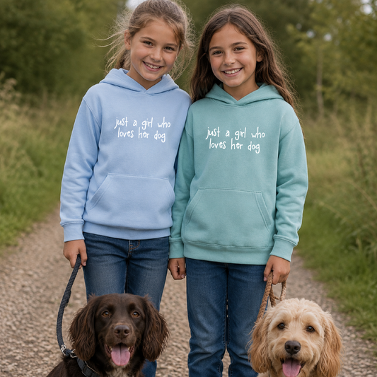 Just a Girl Who Loves Her Dog- Kids Hoodie