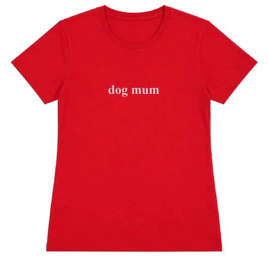 Dog Mum  Womens fit T-Shirt - Red Size XL  UK  14-16