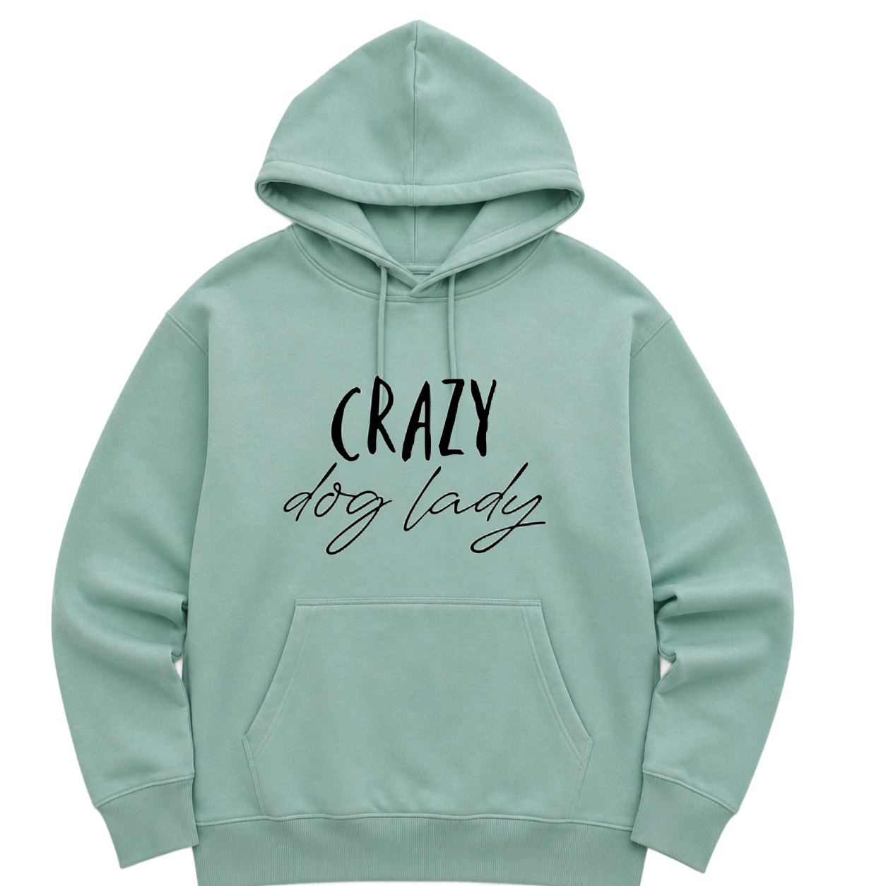 Crazy Dog Lady  Hoodie - Sea Foam Size S - UK 10-12 (36")