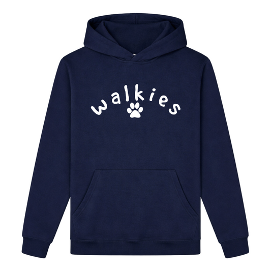 Walkies Slogan Hoodie - Navy Size S - UK 10-12 (36")