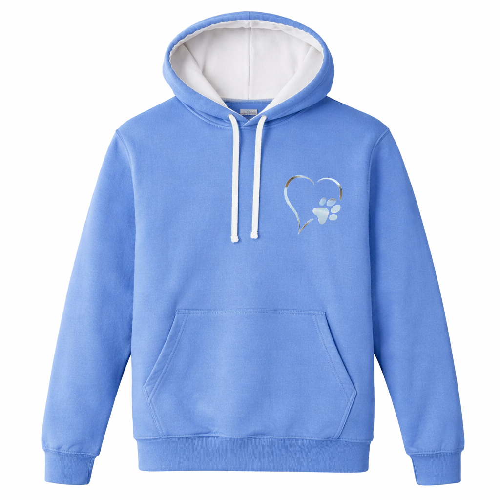 NEW! Silver Heart and Paw Logo Hoodie