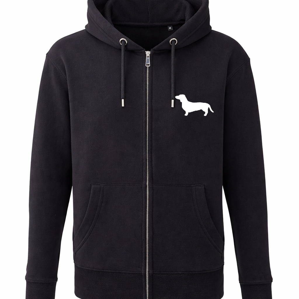 Dachshund Logo Luxury Zip Up Hoodie