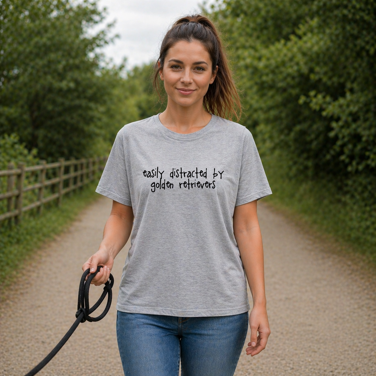 Easily Distracted by Golden Retrievers T-Shirt