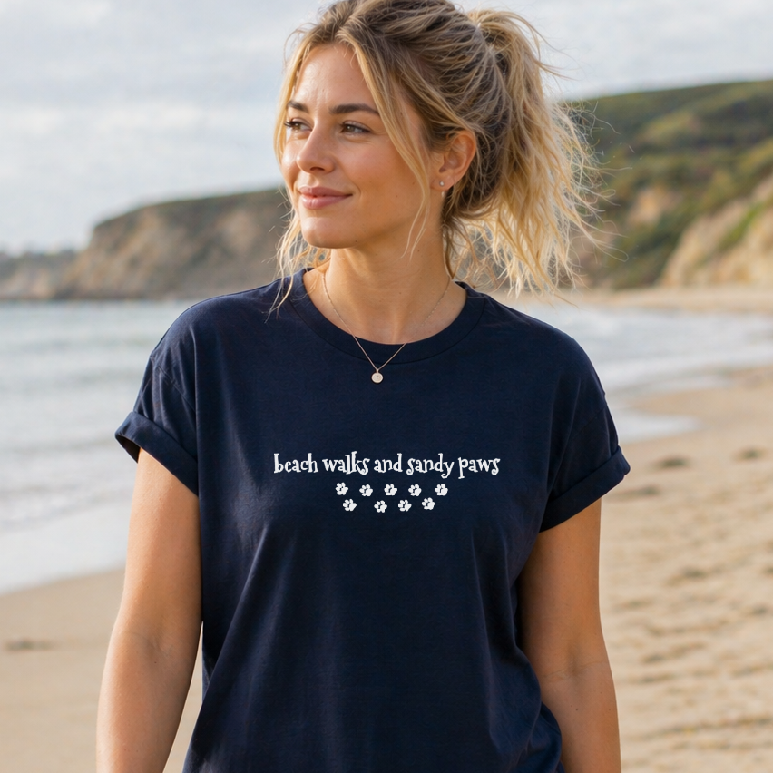 Beach Walks  and Sandy Paws T-Shirt