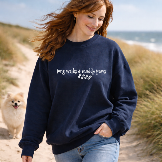 Long Walks and Muddy Paws Sweatshirt