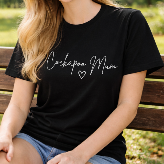 Cockapoo Mum Organic T-Shirt – Stylish Dog Mum T-Shirt Gift for Cockapoo Owners